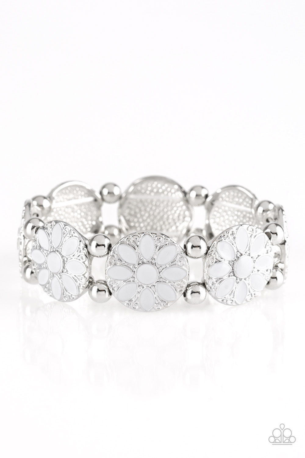 Dancing Dahlias - Silver - Dazzling Diamonds
