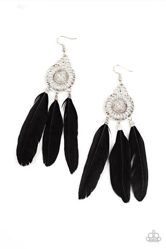 Pretty in PLUMES - Black - Dazzling Diamonds 